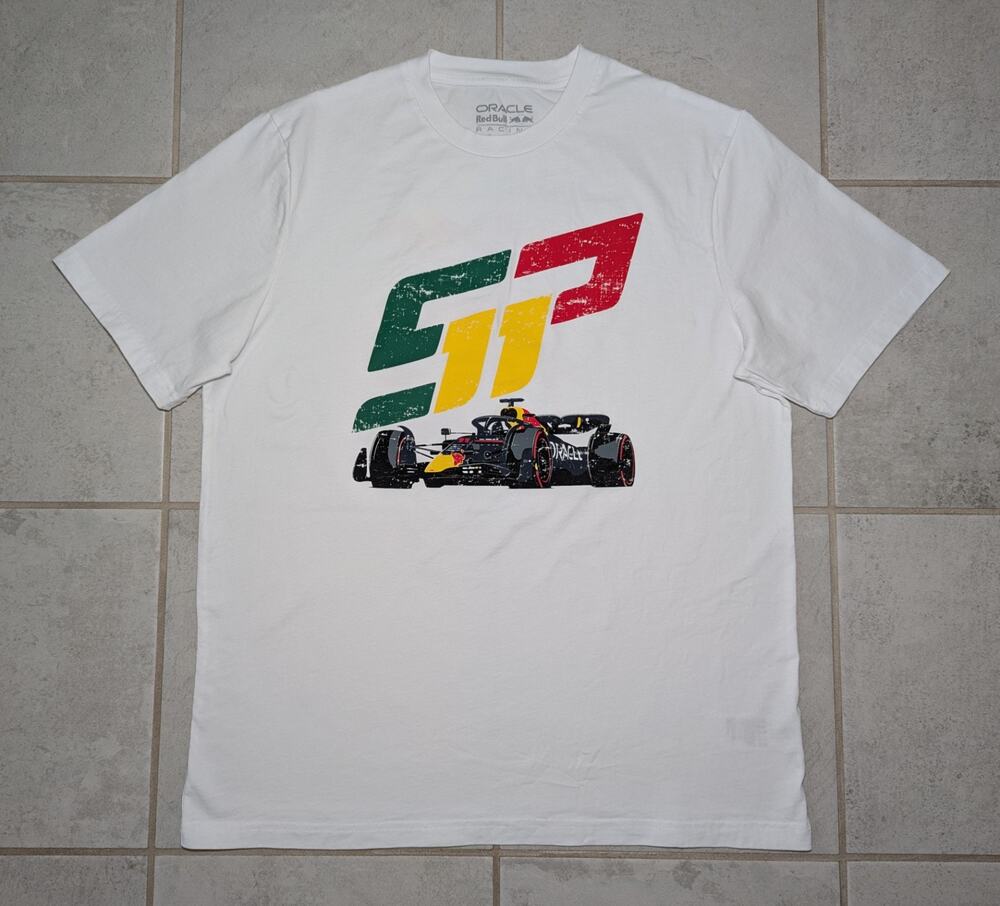 Red Bull Racing Men's Large Castore Sergio Perez Checo Race Car T-Shirt White